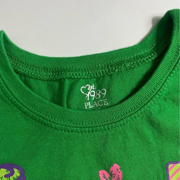1989 Place • Green Shamrock Kids Tee Shirt St Patrick’s Day - Picture 3 of 5